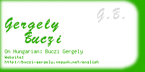 gergely buczi business card